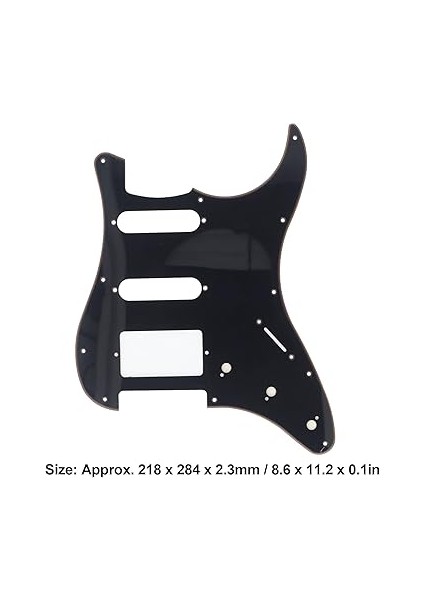 St/strat Stil Gitar Pickguard, 11 Montaj Deliği Plastik Akustik Gitar Pickguard, St Elektro Gitarlar Için 3 Katmanlı Hss Çizilme Koruma Plakasının Değiştirilmesi (Siyah) fırsatları