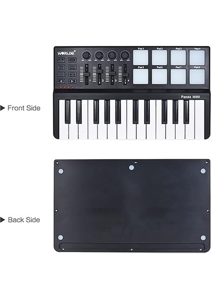 Portable Mini 25-Key USB Keyboard And Drum Pad Mıdı Controller Electronic Keyboard fırsatları