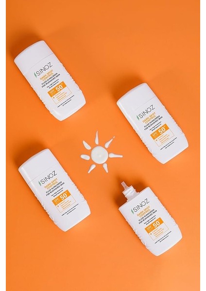 SPF50 Koyu Cilt Lekelerine Etkili Sıvı Yüz Güneş Kremi - Yeni Nesil Güneş Filtreleri Hibrit Formül 50 ml fırsatları