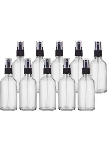 10 Adet 50 ml Cam Yeniden Doldurulabilir Sprey Kolonya Boş Parfüm Şişesi