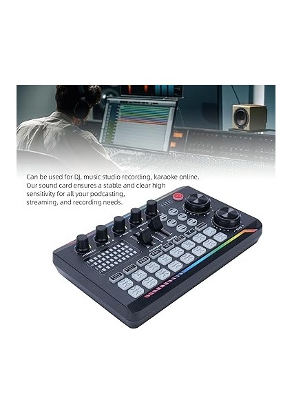 Ses Kartı Ses Mikseri, Dj Mikser Efektleri ile Podcast Ses Arayüzü, Karaoke Canlı Akış Kaydı Oyunları Için Ses Efektleri ile Ses Değiştirici fırsatları