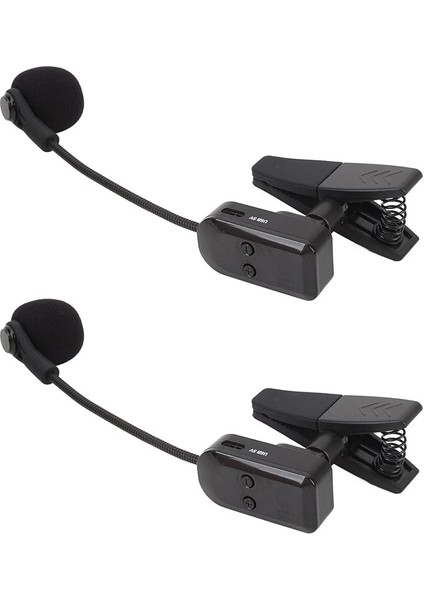 2.4g Kablosuz Saksafon Mikrofon, 360 ° Rotasyon ve Hıfı Sesine Sahip Müzik Enstrümanı Kondenser Mikrofonunda Klips, Saksafon Trompet Tuba Canlı Kaydı