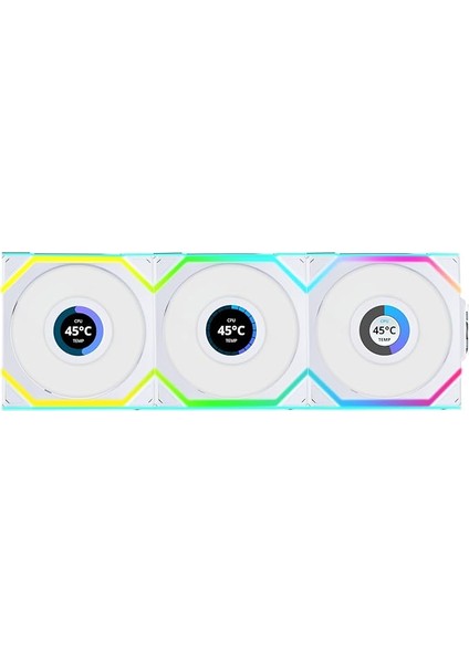 Li Unı Fan Reverse Sl Wıreless LCD 3X120MM Beyaz Kasa Fanı (G99.12RSLLCD1W3W.00)