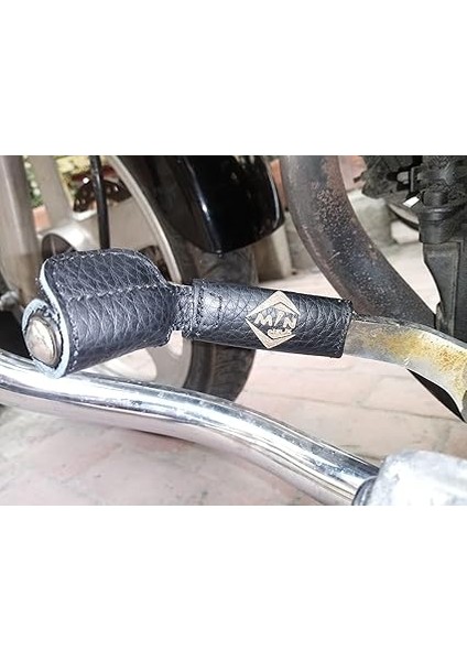 Mtn MAK99 Doğal Deri Motosiklet Vites Çorabı,bot Ayakkabı Koruyucu Vites Kılıfı,shifter Shoes Protector, Motosiklet Deri Aksesuar (Large) fırsatları