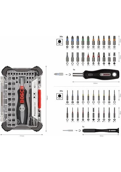 Hassas Tornavida Ucu Seti 42 Parçalı Set modelleri