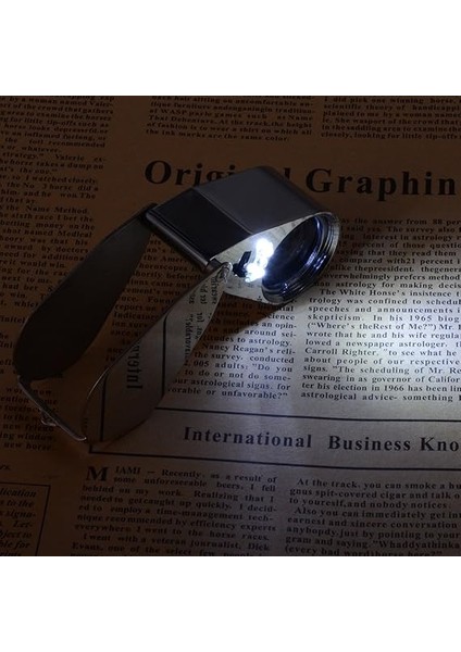 Kuyumcu Büyüteç 40X Metal Katlanır, LED ve Uv Işıklı - Elmaslar, Madeni Paralar, Damgalar Için (Döviz Algılama/mücevher Işareti) indirimleri