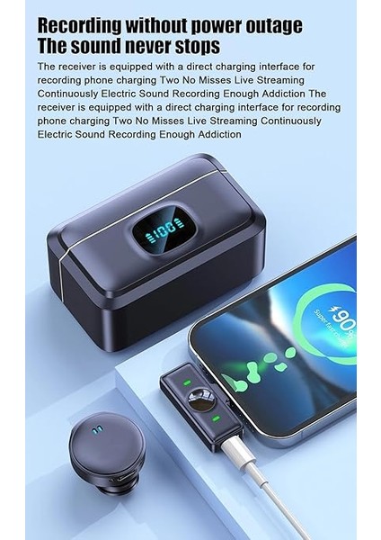Mıknatıslı Kablosuz Yaka Mikrofonu Çift Mikrofon iPhone 16 ile Uyumlu Type-C/lightning Portlu Telefon Pc Tablet Video Kayıt Röportaj Canlı Yayın Vlog Kablosuz Mikrofon 985 indirimleri
