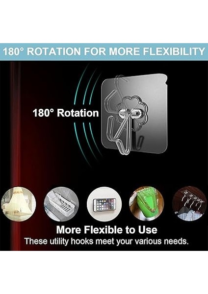 Askı, Kendinden Yapışkanlı Havlu Askısı, 15 kg (Maks.), Şeffaf, Yapışkan Kanca, Delmeden Su Geçirmez, Yağ Geçirmez, Mutfak Kancası, Banyo, Mutfak, Banyo Için Kanca (10 Adet) fiyatları