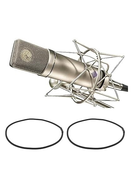 F Ltd 8x Elastik Lastik Bant Mikrofon Şok Dağı Sapanlar 330X3MM Neumann U87 Ai TLM49 TLM67 ile Uyumlu fiyatları