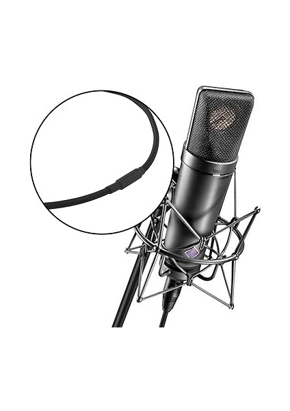 F Ltd 8x Elastik Lastik Bant Mikrofon Şok Dağı Sapanlar 330X3MM Neumann U87 Ai TLM49 TLM67 ile Uyumlu modelleri