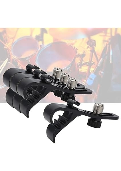 Adet Müzik Aleti Davul Seti Mikrofon Darbeye Dayanıklı Klips Davul Müzik Aleti Mikrofon Sabitleme Klipsi Darbeye Dayanıklı Montaj Kelepçesi Tutucu Müzik Aleti Malzemeleri fırsatları