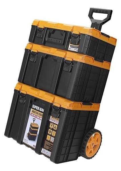 S-M-L Master Case 3'lü Set Tekerlekli Alet Taşıma Çantası, modelleri