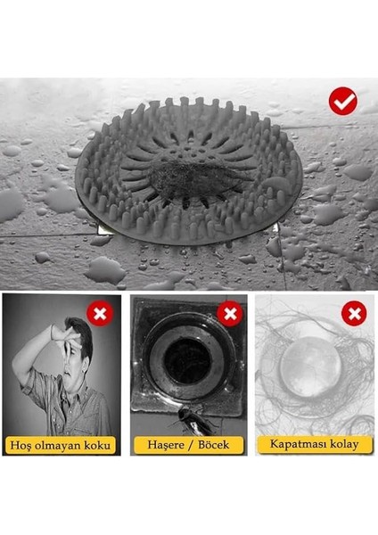 Life Yuvarlak Silikon Süzgeçli Lavabo Tıpası MIT1068 modelleri