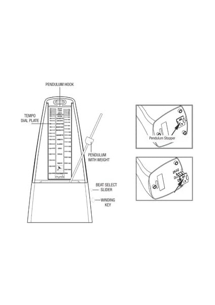 WSM-305 Wh Zilli Mekanik Metronom fiyatları