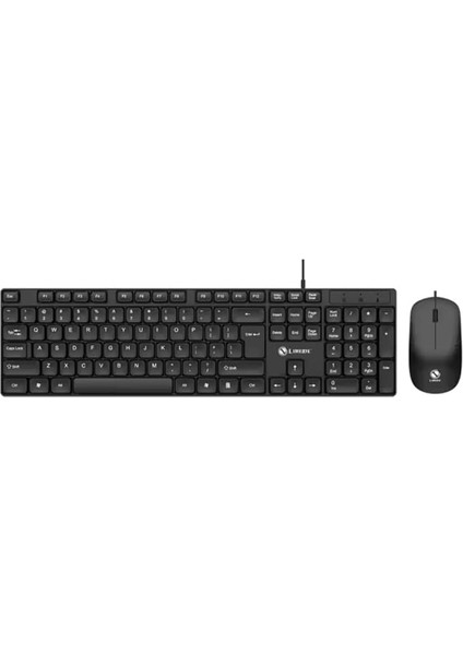 Sessiz Yumuşak Tuşlu Ofis Bilgisayar Laptop Kablolu Klavye ve Mouse Seti 104 Tuşlu Q Klavye