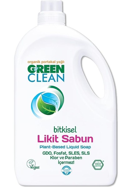 Green Clean Portakal Özlü Likit El Sabunu 2.75 Litre