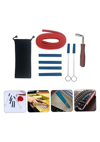 Piyano Akort Aletleri Seti 9 Parça Piyano Tamir Aksesuarları Sessiz Çekiç modelleri