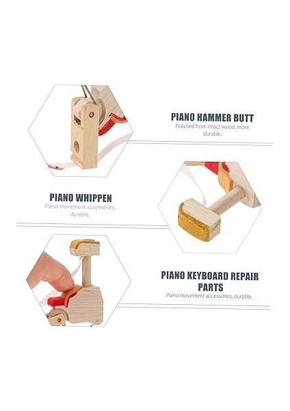 4 Adet Aksiyon Aksesuarları Keytar Klavye Çekiç Sapı Piyano Ahşap modelleri