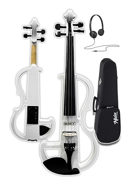 RCZ-606W Elektro Keman Seti Beyaz (Kulaklık Kablo Metod Tuner Yastık) fırsatları