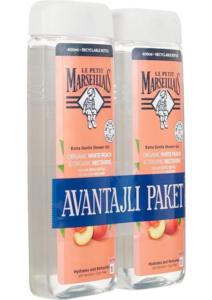 Petit Marseillais Duş Jeli Beyaz Şeftali ve Nektarin (2 x 400 Ml) fiyatları