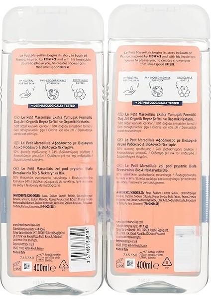 Petit Marseillais Duş Jeli Beyaz Şeftali ve Nektarin (2 x 400 Ml) modelleri