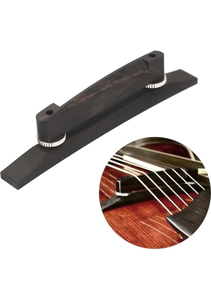 Caz Gitar Köprüsü Archtop Gitarlar Için Ayarlanabilir Ayar Çarkı ile Yüzen Archtop Köprüsü