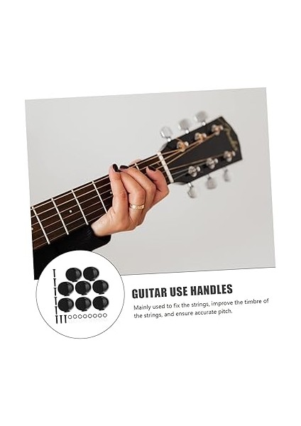 Akustik Gitarlar Için Gitar Mandalları 8 Adet Metal Ayar Mandalı Düğmeleri Vidalar Rondelalar Yüksek Hassasiyetli Ayar modelleri