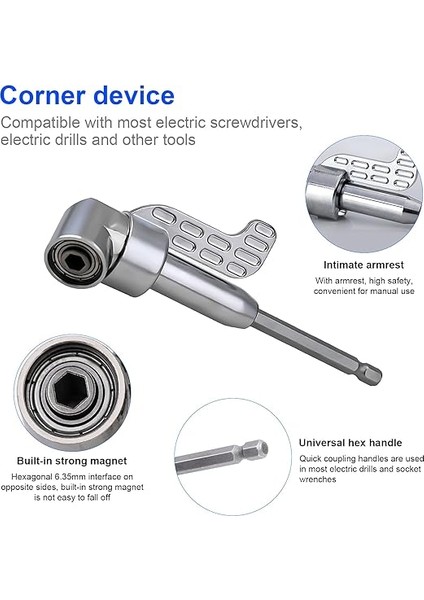 1 Adet Esnek Uç Tutucu, Uzatma, Akülü Tornavida Seti, 2 Adet 105° Açılı Tornavida Eklentisi Adaptörü, 3 Adet 1/4 Altıgen Şaft Uzatma Çubuğu, Akülü Tornavida Seti Için fiyatları