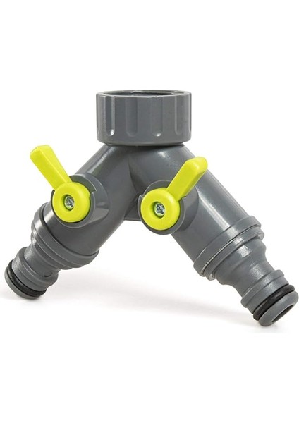 Eco Musluk Adaptörü Iki Hortum Çıkışlı Vanalı 3/4