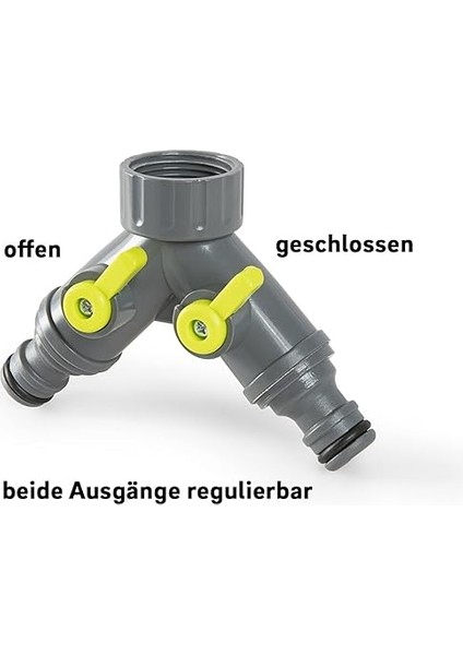 Eco Musluk Adaptörü Iki Hortum Çıkışlı Vanalı 3/4 modelleri