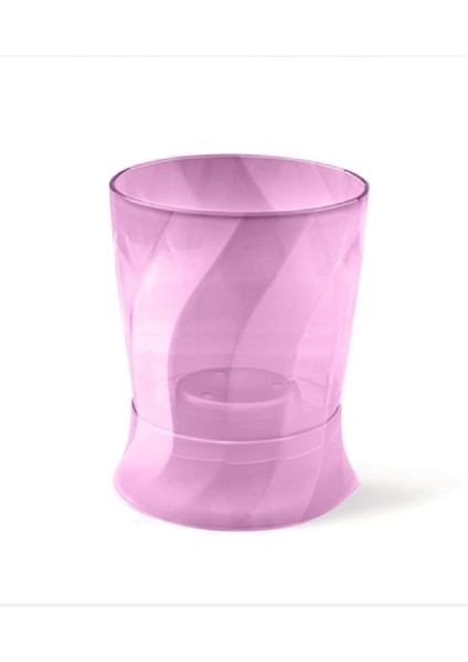 Home Burgu Ayaklı Kristal Orkide Saksı 1,3 Litre Şeffaf Mor Şeffaf Mor