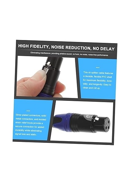 Sessiz Y Kablosu 1 Dişi - 2 Erkek 3 Pinli Kablolar Mikrofon Gitar ve Stüdyo Ekipmanları Için fiyatları