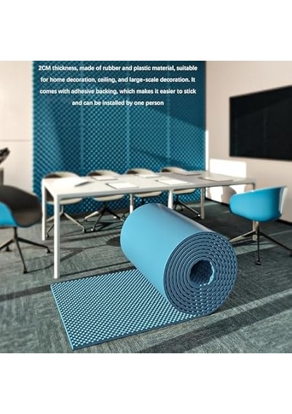 Köpük Paneller, Yüksek Yoğunluklu Ses Geçirmez Ped, Kendinden Yapışkanlı Azaltma, Yankı Geri Tepme Stüdyosu, Akustik Panel, Ktv Home Office Wall Ses Emici Pamuk (Siyah 1 x 12 M / 39,38 x modelleri