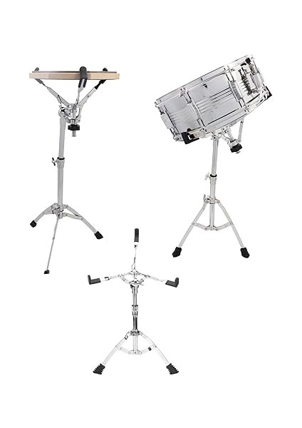 Standı, Paslanmaz Çelik Çift Destek Tripod 21.65-23.62IN Ayarlanabilir Yükseklik, Taşınabilir Davul Uygulama Pad 14 Ila 10IN Trampet, Davul Pad, Elde Davul fiyatları