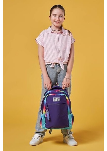 High Rainbow Fermuarlı Mor Ilkokul Ortaokul ve Günlük Sırt Çantası - Kız Çocuk modelleri