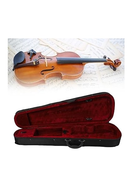 Keman Kasası Sırt Çantası, Ayarlanabilir Omuz Askısı Profesyonel Keman Koruma Vakası, Sanatçılar ve Öğrenciler Için Keman Sert Vakası (Kırmızı Astar) indirimleri