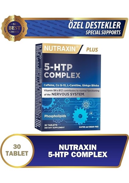 5-Htp Complex 30 Tablet – L-Karnitin, Ginkgo Biloba, Coq-10, Vitamin B6 & B12, Çinko ve Bitkisel Ekstreli Ruhsal ve Zihinsel Destek Takviyesi fırsatları