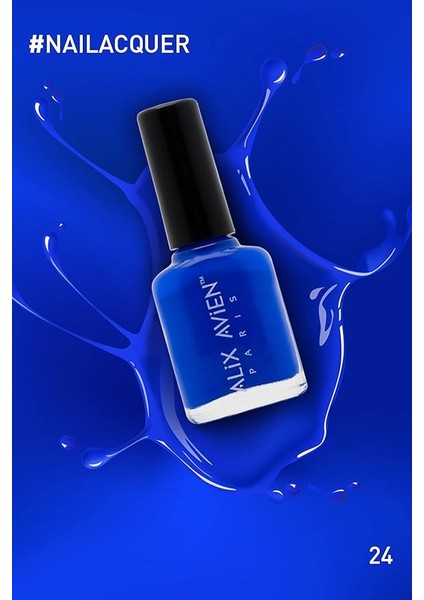 Avıen Koyu Mavi Oje 24 - Yüksek Pigmentli Uzun Süreli Kalıcılık Hızlı Kuruma - Nail Lacquer 24 modelleri