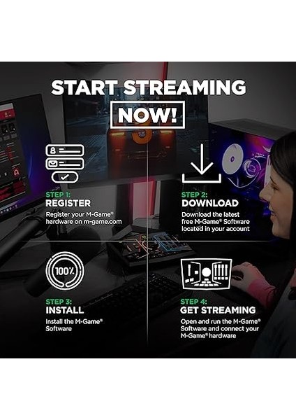 Rgb Dual Streaming ve Gaming Için USB Ses Kartı ve Mikser indirimleri