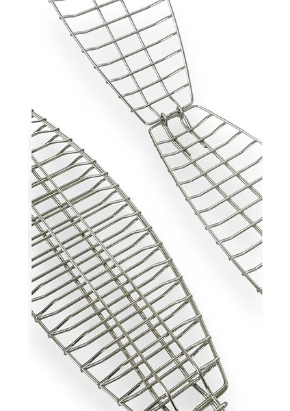 Paslanmaz 304 Krom Çelikten Balık Izgarası 43 cm x 15 cm x 2 cm modelleri