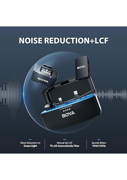 Boyamic All-In-One Kablosuz Ikili Kayıt Yaka Mikrofonu Iphone/android/kamera Uyumlu fırsatları