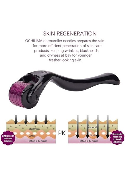 AG540 Titanyum Mikro Iğne Dermaroller, Yüz Için Cilt Bakımı, Yüz Kırışıklıklarına, Saç Dökülmelerine, Çatlaklara Karşı, Saç Büyümesi Için, Mikro Iğne Dermaroller Kiti, Kılıflı, 1,0 mm fiyatları