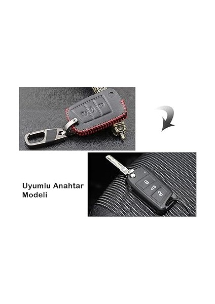 Deri Anahtar Kılıfı (Skoda Octavia, Superb, Kodiaq, Karoq ile Uyumlu) fırsatları