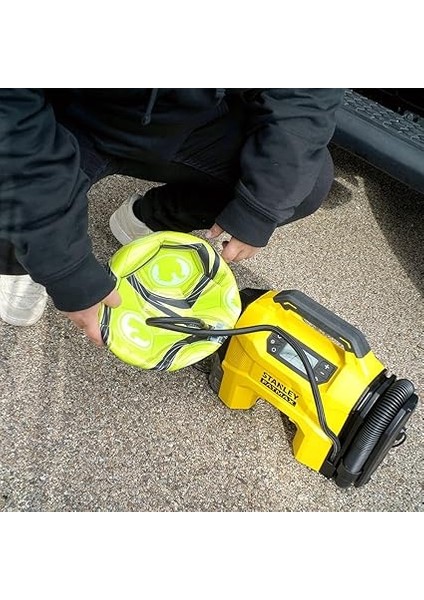 SXVI02001 12VOLT/18VOLT 160 Psı Dijital Basınç Göstergeli Lastik & Yatak Şişirme Pompası + Araç Süpürgesi + LED Lamba (Akü Dahil Değildir) fırsatları