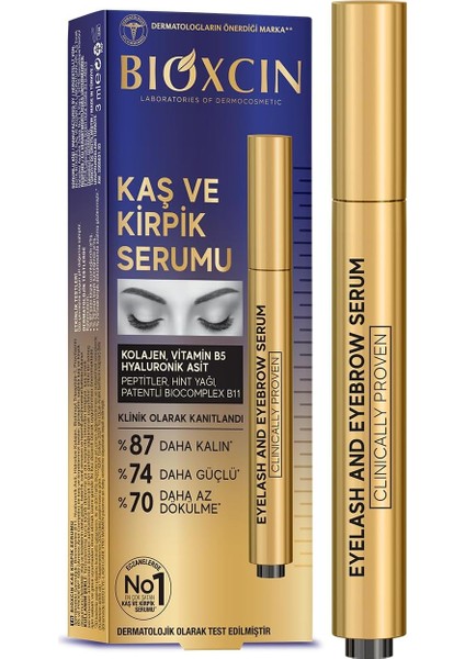 Kaş ve Kirpik Serumu – Biocomplex B11, Hyaluronik Asit, Hint Yağı ve Peptit Içerikli – Gürleştirici ve Uzatıcı Etki – 10 ml