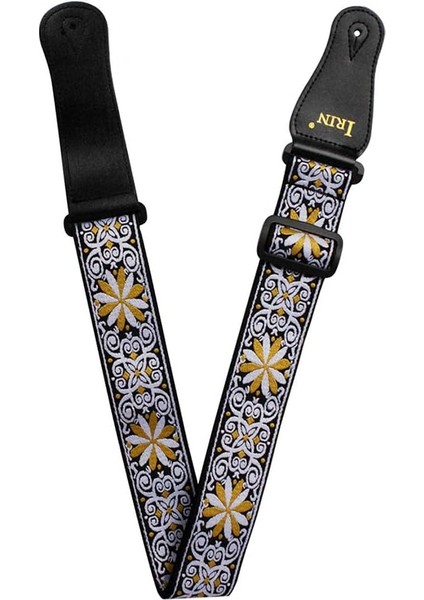 Gs-02 Ayarlanabilir Nakış Gitar Askıları Akustik Elektro Gitar Bas Aksesuarları Sarı