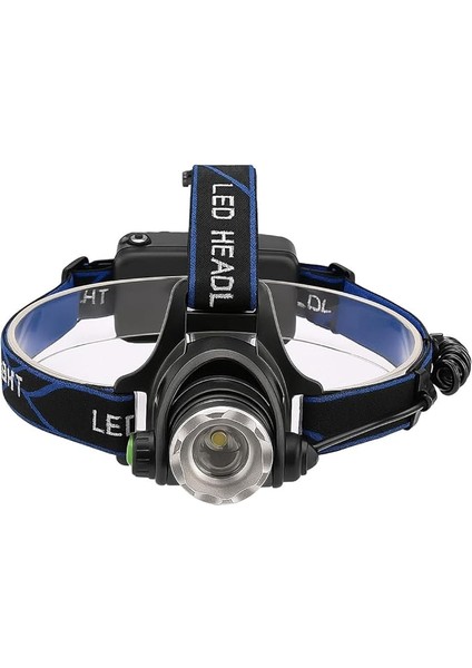 Poyraz Şarjlı LED Kafa Feneri Ayarlanabilir Zoom Özellikli 3 Modlu Beyaz Işık Outdoor Kafa Lambası IP44 300 Lümen Kamp,balıkçılık,tamirat,koşu,yürüyüş Için 9123