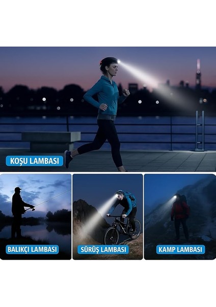 Poyraz Şarjlı LED Kafa Feneri Ayarlanabilir Zoom Özellikli 3 Modlu Beyaz Işık Outdoor Kafa Lambası IP44 300 Lümen Kamp,balıkçılık,tamirat,koşu,yürüyüş Için 9123 fırsatları