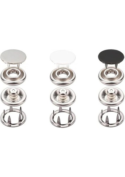 120SET Sedef Siyah Beyaz Krom Çıt Çıt ve Çekiç Kalıp Seti fiyatları