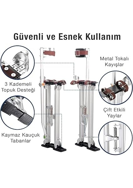 Ayarlanabilir Uzatmalı Ayaklık - Alçıpan Montajı Için Giyilebilir Iskele 45-76 cm fiyatları